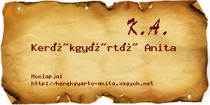 Kerékgyártó Anita névjegykártya