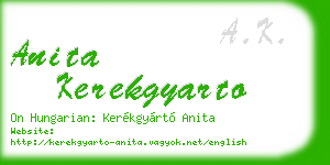 anita kerekgyarto business card