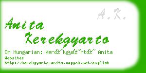 anita kerekgyarto business card